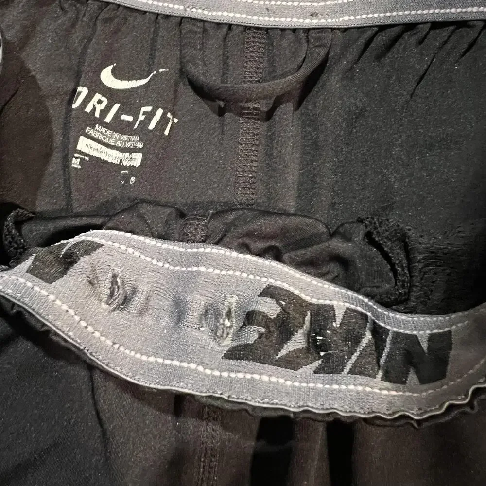 Nike Dry Fly Woven Shorts Mens Medium Black Dri-Fit Athletic Training Running